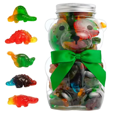 Vista 10 de Bear Necessities Osos Gominosos en Frasco de Oso - Lindo Lazo, Caramelos Gomosos Envasados a Mano, Regalo - Elaborados y Hechos en los EE. UU.