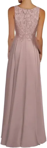 Vista 3 de Vestido de noche de encaje para la madre de la novia con chaqueta de gasa vestidos de madre del novio de manga larga