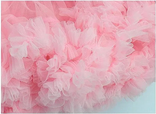 Vista 5 de Falda de tul de gasa con cintura elástica para mujer, chifón, tutú, falta de tule, bailar ballet, crinolina