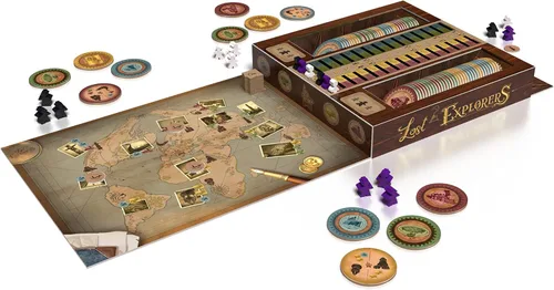 Vista 5 de Ludonaute Juego de mesa Lost Explorers - Embárcate en una búsqueda mundial para descubrir un mundo perdido. Juego de estrategia para niños