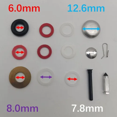 Vista 5 de Carburador con kit de flotador para fueraborda Johnson Evinrude 9.5 BRP OMC 382048 1964 1965 1966 1967 1968 1969 1970 1971 1972 1973 1973 23-086