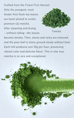 Vista 4 de Kyoto Ujitawara-Seichajyo Uji Matcha Kyo-no-hana Polvo de matcha de grado ceremonial de Kyoto, fabricado en Japón (1.4 oz / 40 g) japonés 64111