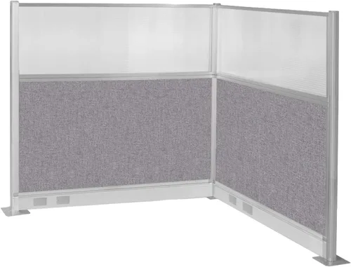 Vista 42 de Versare Cubículo eléctrico de panel silencioso preconfigurado Paredes divisoras de estación de trabajo Paneles de privacidad para cubículos Gris