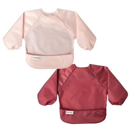 Vista 21 de Tiny Twinkle Babero de manga larga para bebés y niños pequeños Paquete de 2 baberos impermeables para comer, lavable a máquina y artículos
