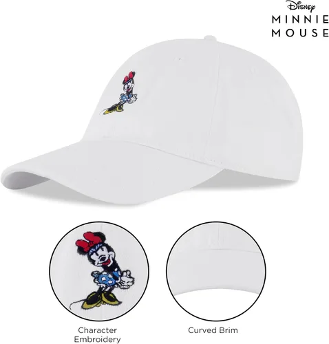 Vista 5 de Disney Gorra de béisbol para mujer, gorra ajustable de Minnie Mouse para adultos