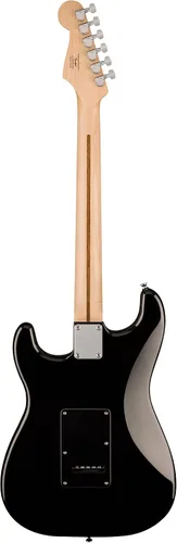 Vista 3 de Fender Squier Sonic Stratocaster HSS - Paquete negro con amplificador Frontman 10G, afinador, correa, cable, púas y DVD de guitarra Austin Bazaar
