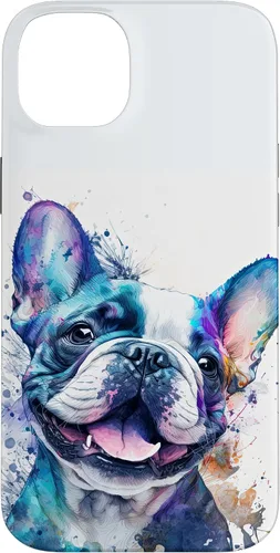 Vista 15 de Cute Frenchie Watercolor Splash Frenchie Puppy Case for iPhone 17