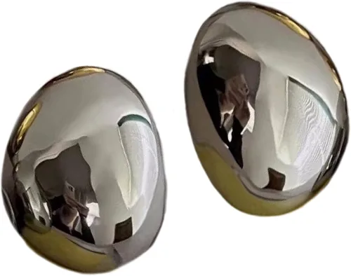 Vista 10 de Aretes de aro de oro gruesos para mujer, ligeros, con forma de gota de agua, aretes de aro abiertos y huecos en forma de lágrima, plata y oro