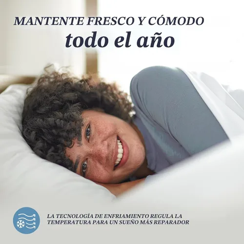 Vista 6 de Beckham Hotel Collection Almohada de espuma viscoelástica triturada, paquete de 2 unidades, tamaño Queen, almohadas de cama de enfriamiento
