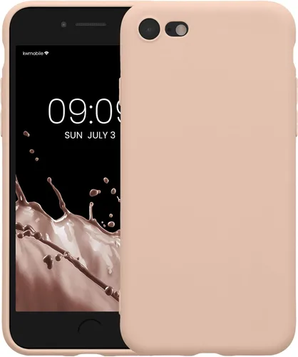 Vista 8 de kwmobile Funda compatible con Apple iPhone SE (2022) / SE (2020) / 8/7 - Funda protectora delgada de TPU para teléfono, acabado mate suave, remolino