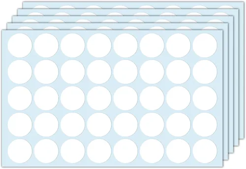 Vista 10 de 1000 unidades, 1 pulgada – calcomanías de punto azul, etiquetas adhesivas de puntos circulares redondos