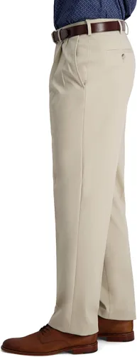 Vista 2 de Haggar Men's Iron Free Premium Khaki Classic Fit Pleat Front Expandable Waist Casual Pant (Regular and Big & Tall Sizes)