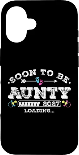 Vista 32 de Soon to Be Aunty 2027 Loading for Pregnancy Announcement Case for iPhone 17
