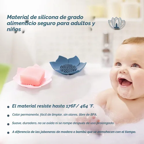 Vista 3 de Jaboneras con drenaje, soporte para jabón de barra de baño para ducha, bandeja de jabón para fregadero de cocina, protector de jabón