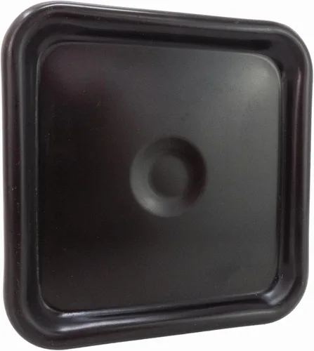 Vista 4 de softtouch Copas cuadradas para ruedas de muebles de 1 3/4 pulgadas con fondo alfombrado, protegen pisos de madera dura, marrón/gris (paquete de 12)