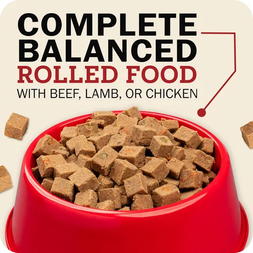 Vista 3 de Redbarn - Rollo de comida para perros sin granos, 3 libras, carne de res (1 unidad)