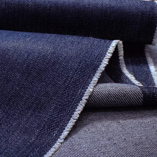 Vista 2 de Tela de mezclilla de algodón duradera de 8.5 oz, 67 pulgadas de ancho, Entelare (azul profundo 1 yarda)