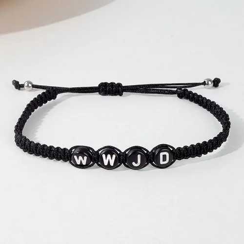 Vista 69 de Long tiantian WWJD - Pulsera con texto en inglés «What Would Jesus Do», pulseras WWJD para mujeres, pulseras W.W.J.D para hombres, joyería