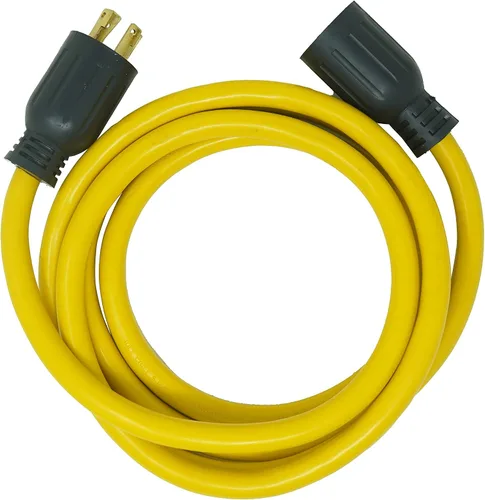 Vista 9 de Southwire Cable generador – Cable de alimentación eléctrica resistente calibre 10 con enchufe de bloqueo L14-30 y receptáculo – Doble voltaje 125