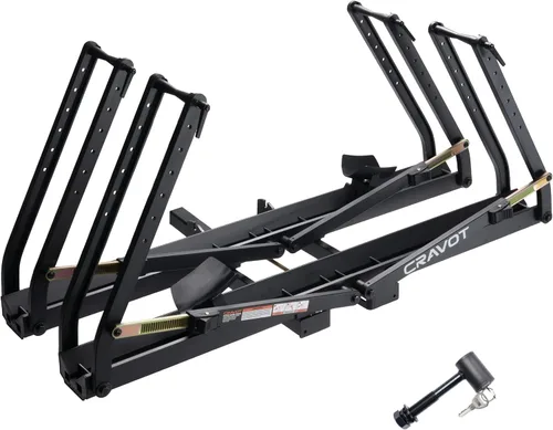 Vista 10 de CRAVOT Portabicicletas elevadoras eléctricas, soporte motorizado para bicicletas, capacidad de 200 libras de capacidad de hasta 5 pulgadas, portador