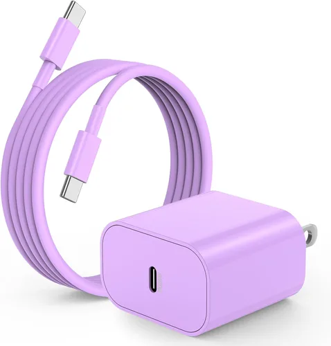 Vista 13 de Cargador para iPhone 17 16 15, enchufe de bloque de carga rápida USB C de 20 W y cable tipo C a C de 6 pies largo para Apple iPhone 17 Pro Max/17