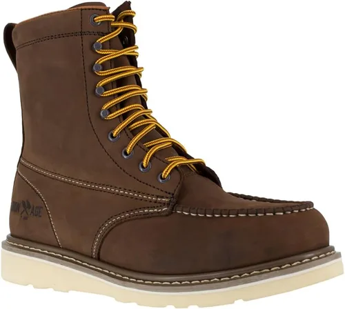 Vista 2 de Iron Age Botas Reinforcer de acero para hombre con punta de 8 pulgadas, Marrón
