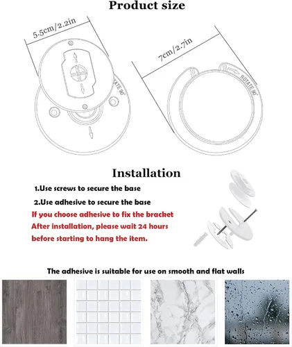 Vista 6 de Soporte de pared universal para tableta, ajustable, giratorio de 90 grados, compatible con lector electrónico/Kindle, compatible con caja de cable