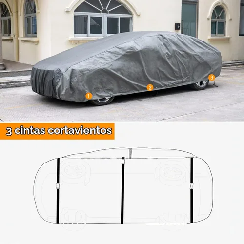 Vista 2 de XCAR - Funda impermeable para automóvil, para todo tipo de clima, se adapta a sedanes de hasta 160 pulgadas