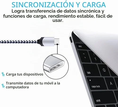 Vista 3 de Paquete de 5 cables USB tipo C rápidos de 6 pies para Samsung Galaxy S25 Edge S25+ Plus Ultra S24 S23 S22 S21 S20 FE Ultra S10 S10+ S9 S8 Plus Note