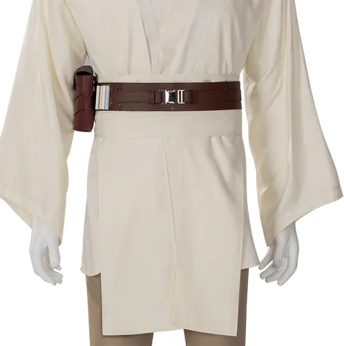 Vista 6 de Jedi Master Bates Obi Wan - Disfraz de cosplay de Halloween Anakin Skywalker Capa imperio galáctico Ben Kenobi Luke Force Uniforme