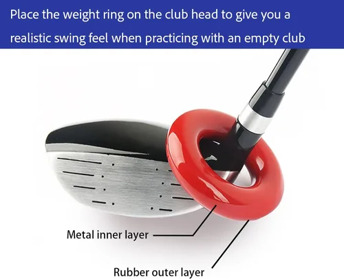 Vista 2 de Pesas de swing de golf a rayas para palos de golf para práctica, entrenamiento y calentamiento, accesorio de golf, herramienta para golf Azul marino