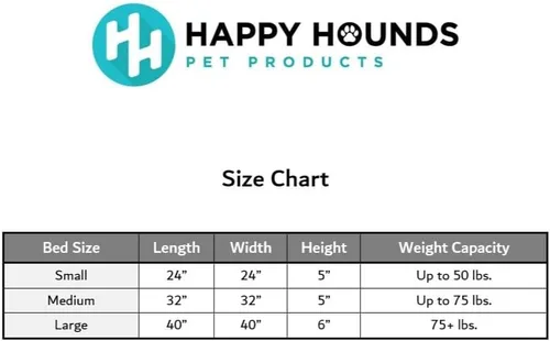 Vista 9 de Happy Hounds Milo - Cama cuadrada copetuda para perro, musgo, mediano (32 x 32 pulgadas)