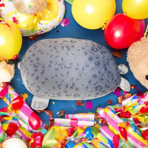 Vista 7 de Pineapple Almohada de Peluche de Foca, Peluche Gigante de Animal de Peluche, Juguetes de Peluche Suaves de Foca de Peluche, Peluches Lindos Jumbo