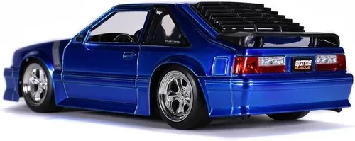 Vista 5 de Jada Toys Bigtime Muscle 1:24 1989 Ford Mustang GT Die-cast Car Azul, Juguetes para niños y adultos