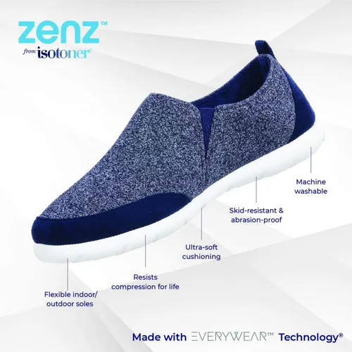 Vista 5 de isotoner Zenz - Zapatos casuales para hombre, ligeros y deportivos de punto sin cordones