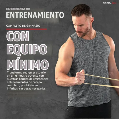 Vista 8 de COBRASIX Long Resistance Bands for Working Out Set of 6 Exercise Bands for Full-Body Training Pull Up Bands for Home Gym with Handles, Door