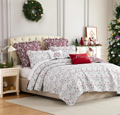 Vista 17 de Southshore Fine Living, Inc. - Juego de colcha tamaño individual grande, juego de 5 piezas con colcha, 1 funda de almohada, 1 funda de almohada