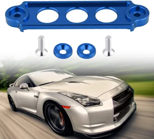 Vista 5 de Fydun Soporte de amarre de batería, batería de carreras de coches, bloqueo de soporte de sujeción anodizado para Civic/CRX 1988-2000 (azul)