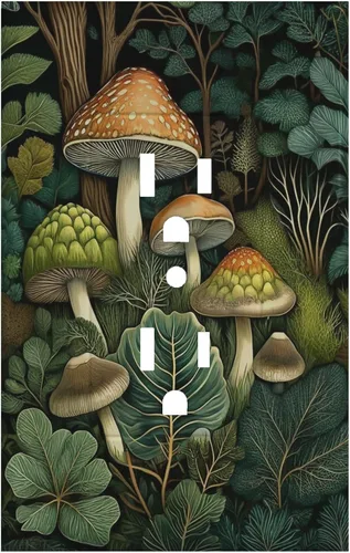 Vista 155 de Cubiertas de Interruptor de Luz Artísticas Decorativas Boho Figura Abstracta Interruptor de Pared Único Placa de Interruptor Decorativo Placa