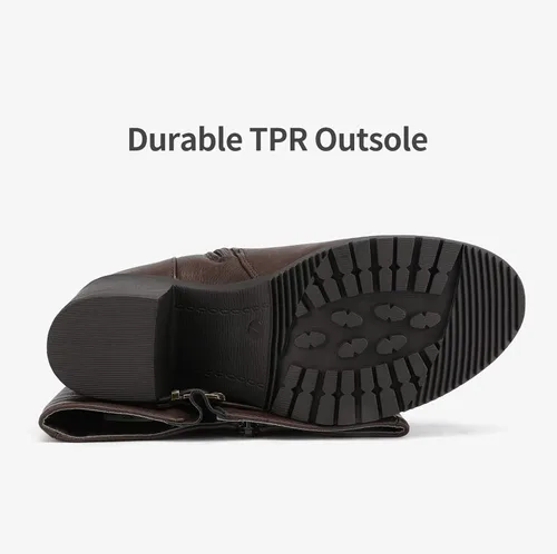 Vista 6 de Dream Pairs - Botas a la rodilla de tacón grueso para mujer