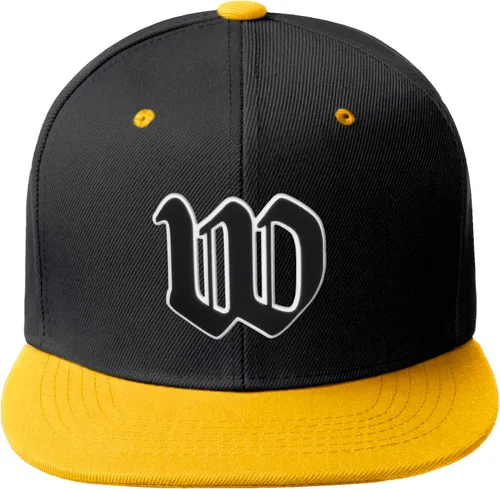 Vista 1397 de Daxton Gorra clásica con visera de billete plano con letras del alfabeto inglés antiguo de la A a la Z