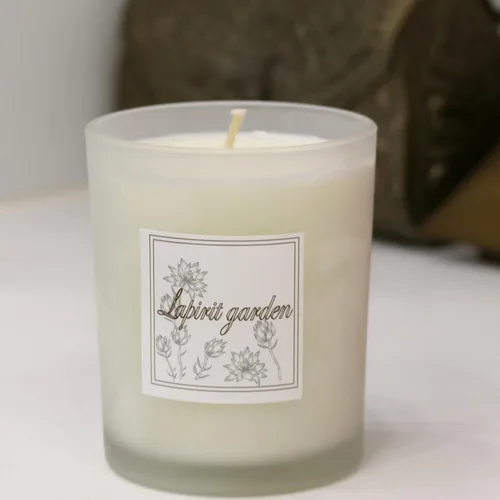 Vista 6 de [Lapirit Garden] Vela de soja perfumada floral de loto, tarro de 13.4 onzas para el hogar, vela de aromaterapia, altamente perfumada