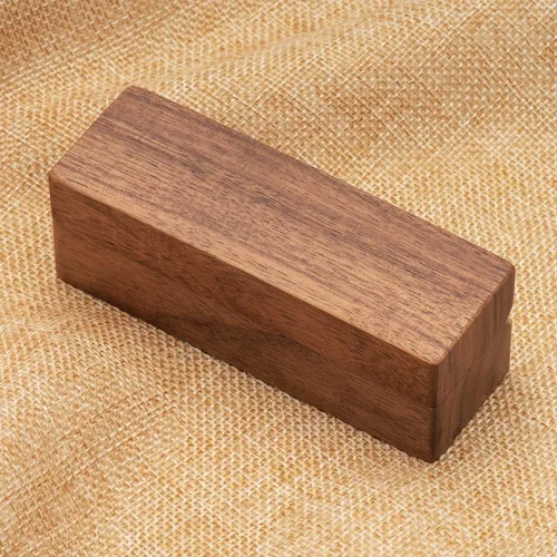 Vista 3 de Caja de doble anillo de madera para compromiso de ceremonia de boda, soporte de almacenamiento de anillos, caja decorativa para 2 anillos