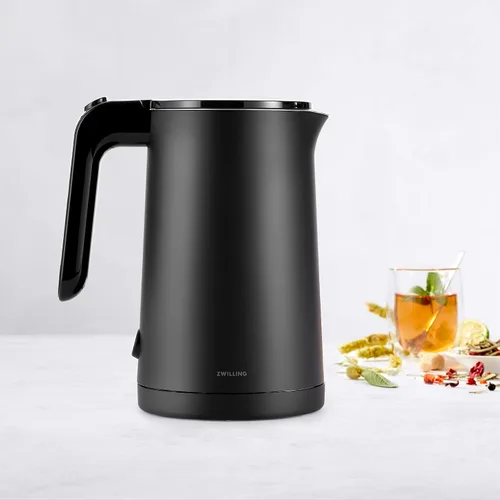 Vista 3 de ZWILLING Enfinigy - Hervidor eléctrico Cool Touch de 1 litro, tetera inalámbrica y agua caliente, color negro
