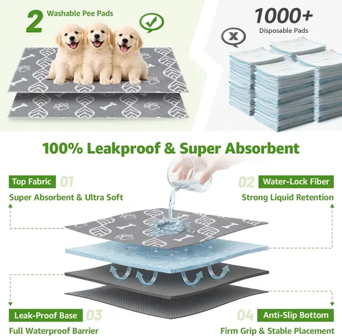 Vista 5 de LOOBANI - Almohadilla de césped grande para perros con bandeja - Caja de arena para perros de 35x23 pulgadas con 2 parches de césped artificial + 2