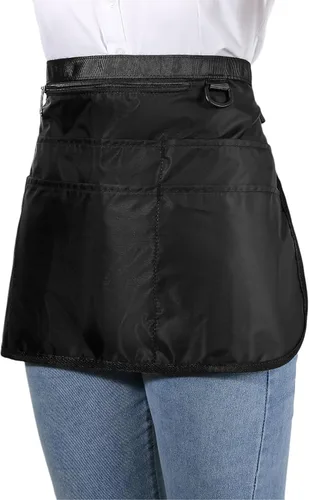 Vista 7 de Bafelia Delantal de limpieza para mujer con 7 bolsillos, delantal profesional impermeable para trabajo de limpieza