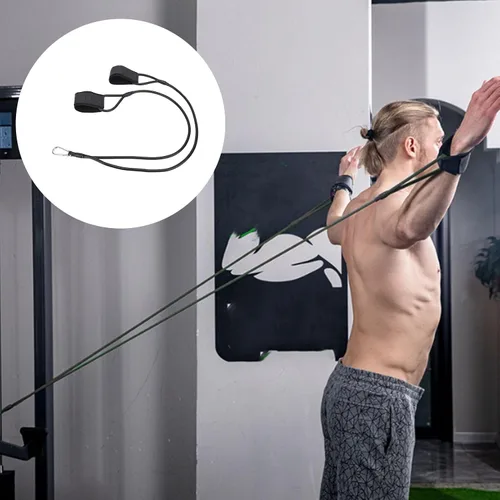 Vista 3 de Banda de ejercicio: bandas de resistencia de látex suave para entrenamiento, entrenamiento de fuerza de brazo, equipo de fitness para gimnasio