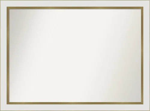 Vista 485 de Amanti Art Espejo personalizado, espejo de baño estrecho Alexandria White Wash, espejo de pared o espejo de tocador de baño sobre el fregadero
