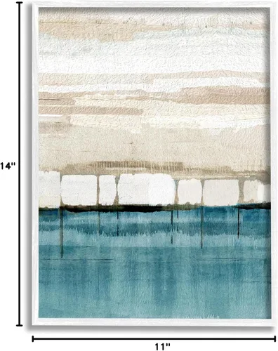 Vista 8 de Stupell Industries Arte Giclée enmarcado de abstracción de paisaje moderno por Flora Kouta Stupell Industries White, 11 x 14 Inches, Easy to