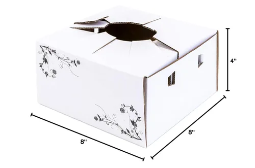 Vista 7 de Cajas de cartón para jarrón para entrega, cajas de floristería (8 x 8 x 4 pulgadas), paquete de 10